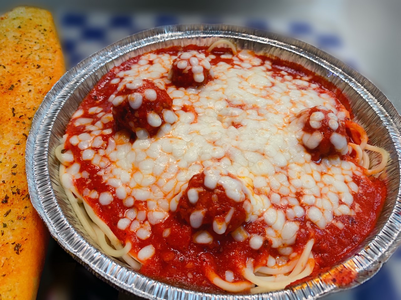 Order Spaghetti with Meat Sauce food online from Village Pizza & Seafood store, Santa Fe on bringmethat.com