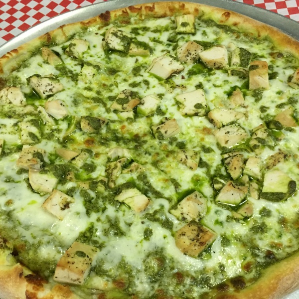 Order Pesto Chicken Special Pizza food online from Pizzelle Di North Beach store, San Francisco on bringmethat.com