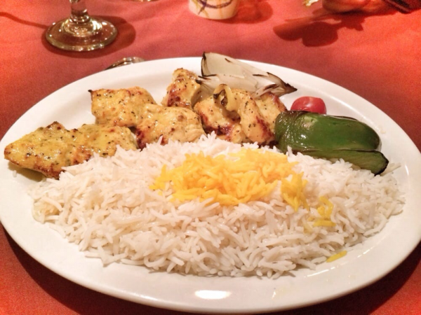 Order Boneless Chicken Kabob food online from Negeen Persian Grill store, Summit on bringmethat.com
