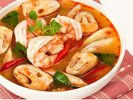 Order Tom Yum  ( Hot & Sour Soup) food online from Thaiwat Restaurant store, Reading on bringmethat.com
