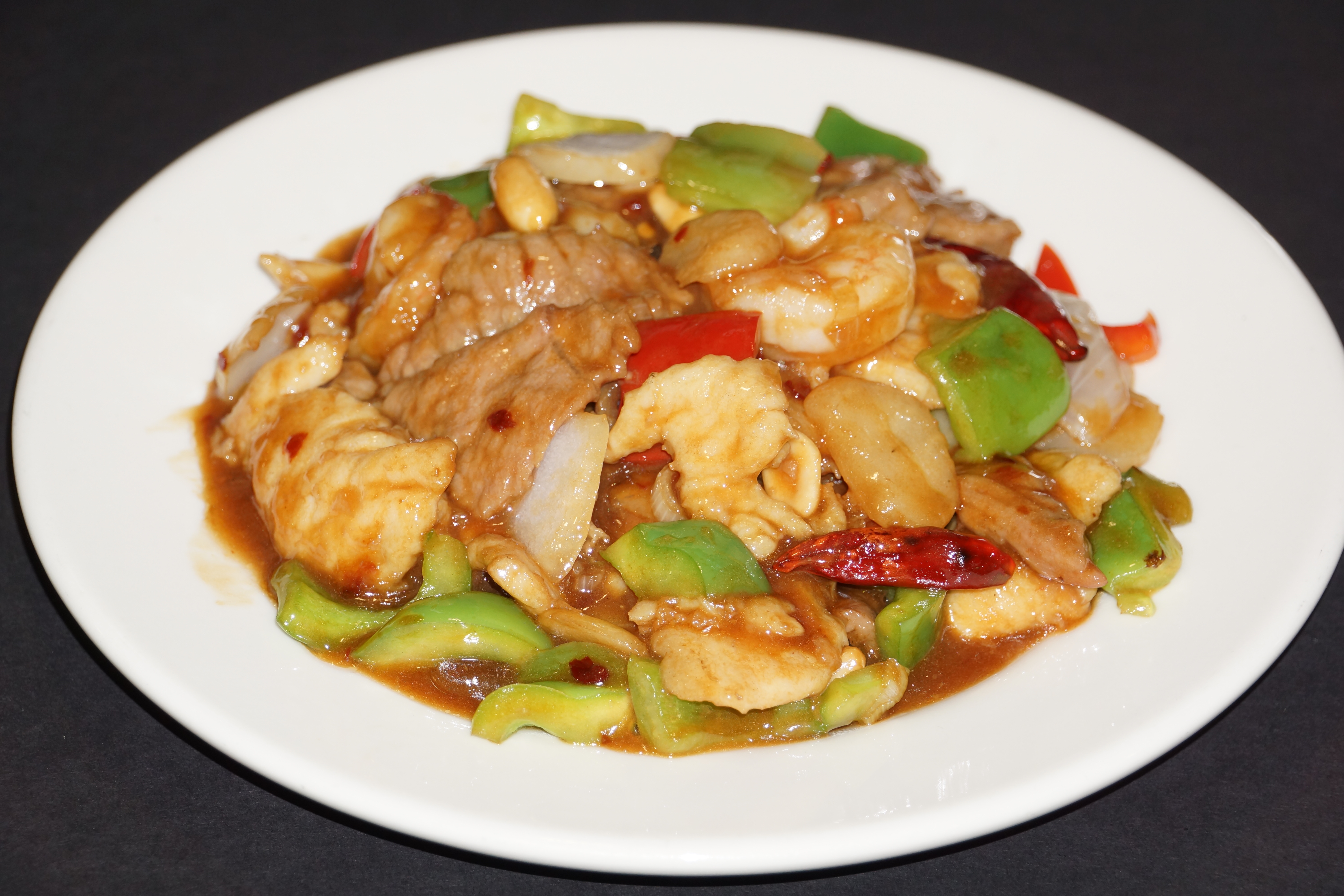 Order 31. Kung Pao 3 Flavor House Special food online from Mandarin Chinese Cuisine store, Covina on bringmethat.com