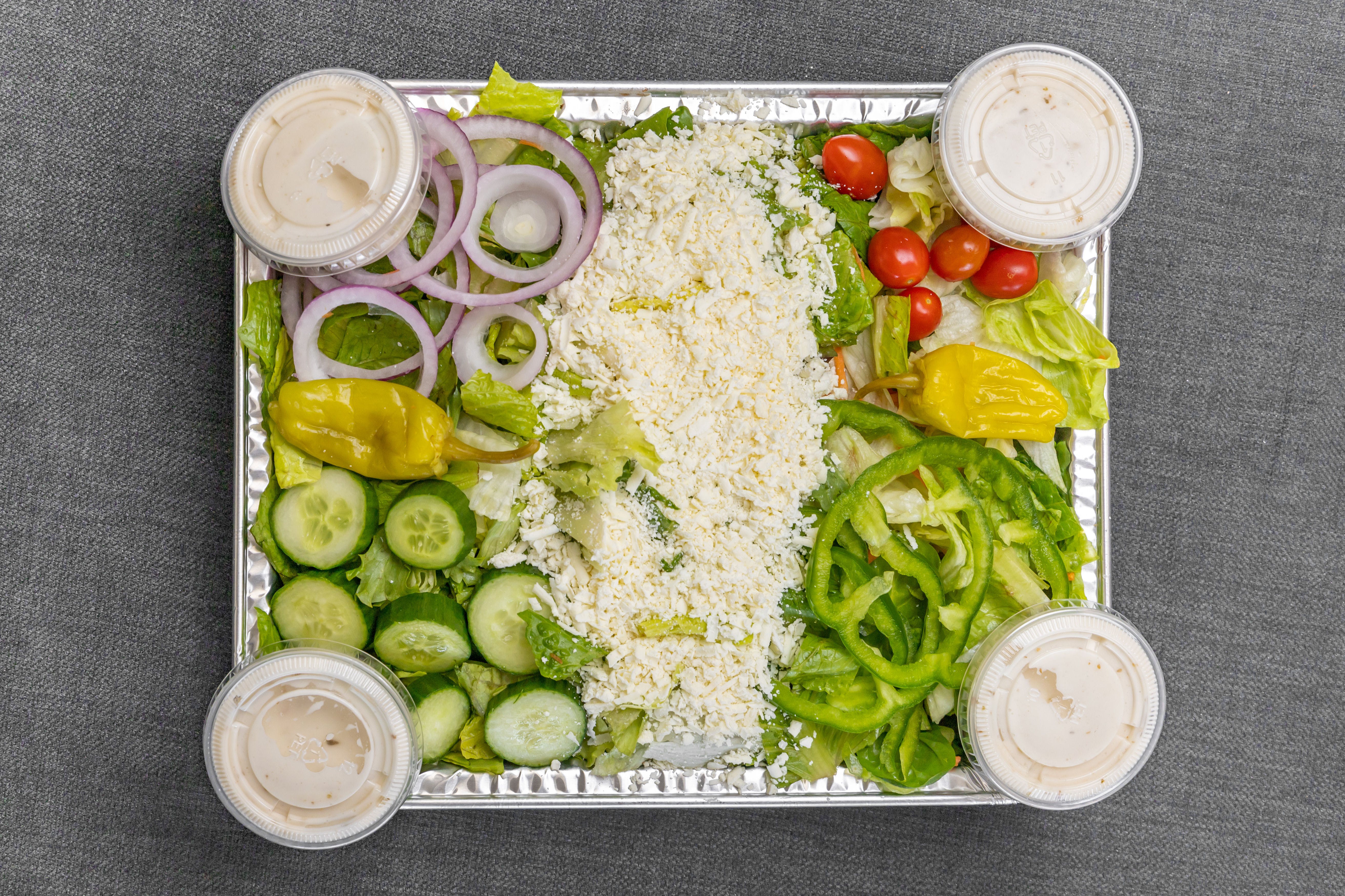 Order Greek Salad - Regular food online from Route 3A Pizza & Grill store, Cohasset on bringmethat.com