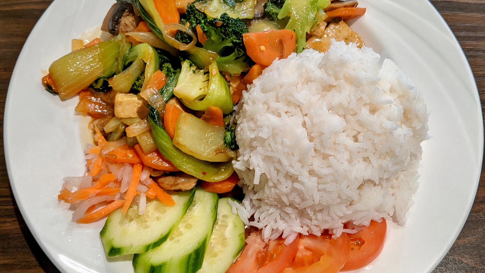 Order V5 Tofu and Veg with Rice food online from Indochine store, New Brunswick on bringmethat.com