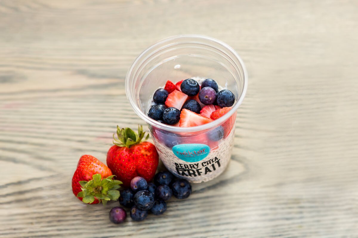 Order Berry Chia Parfait food online from Nekter Juice Bar store, Colleyville on bringmethat.com