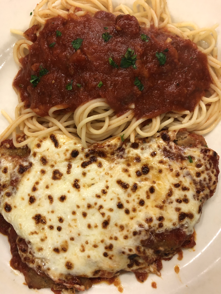 Order Veal Parmigiana food online from Italian Village store, Chicago on bringmethat.com