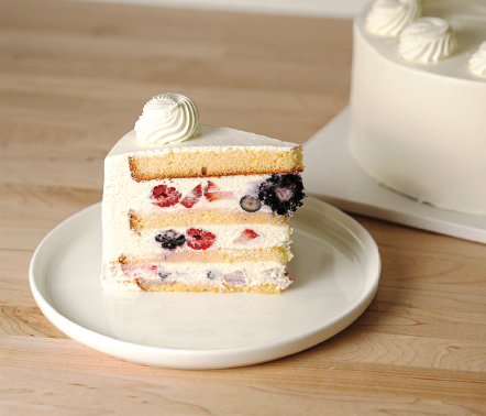 Order Triple Berry Piece Cake food online from Cafe Giverny store, Los Angeles on bringmethat.com