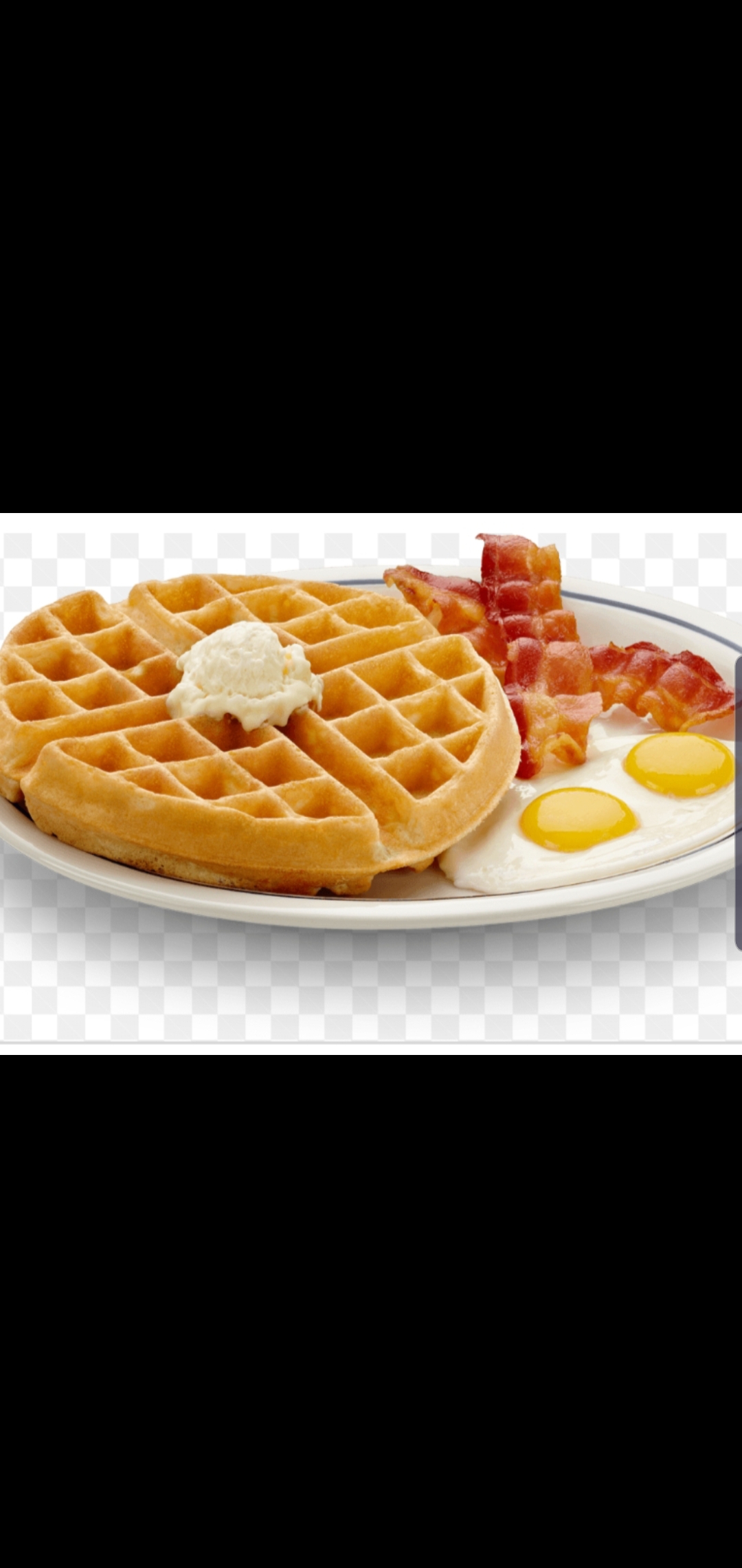 Order Waffles Eggs And Your Choice Of Meat food online from Bedford gourmet food store, Brooklyn on bringmethat.com