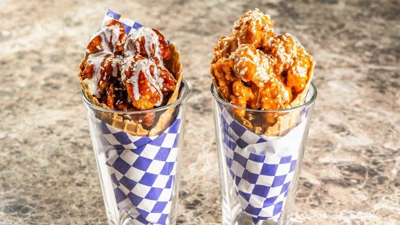 Order Chicken Waffle Cone food online from Traust Brewing Company store, Mount Holly on bringmethat.com