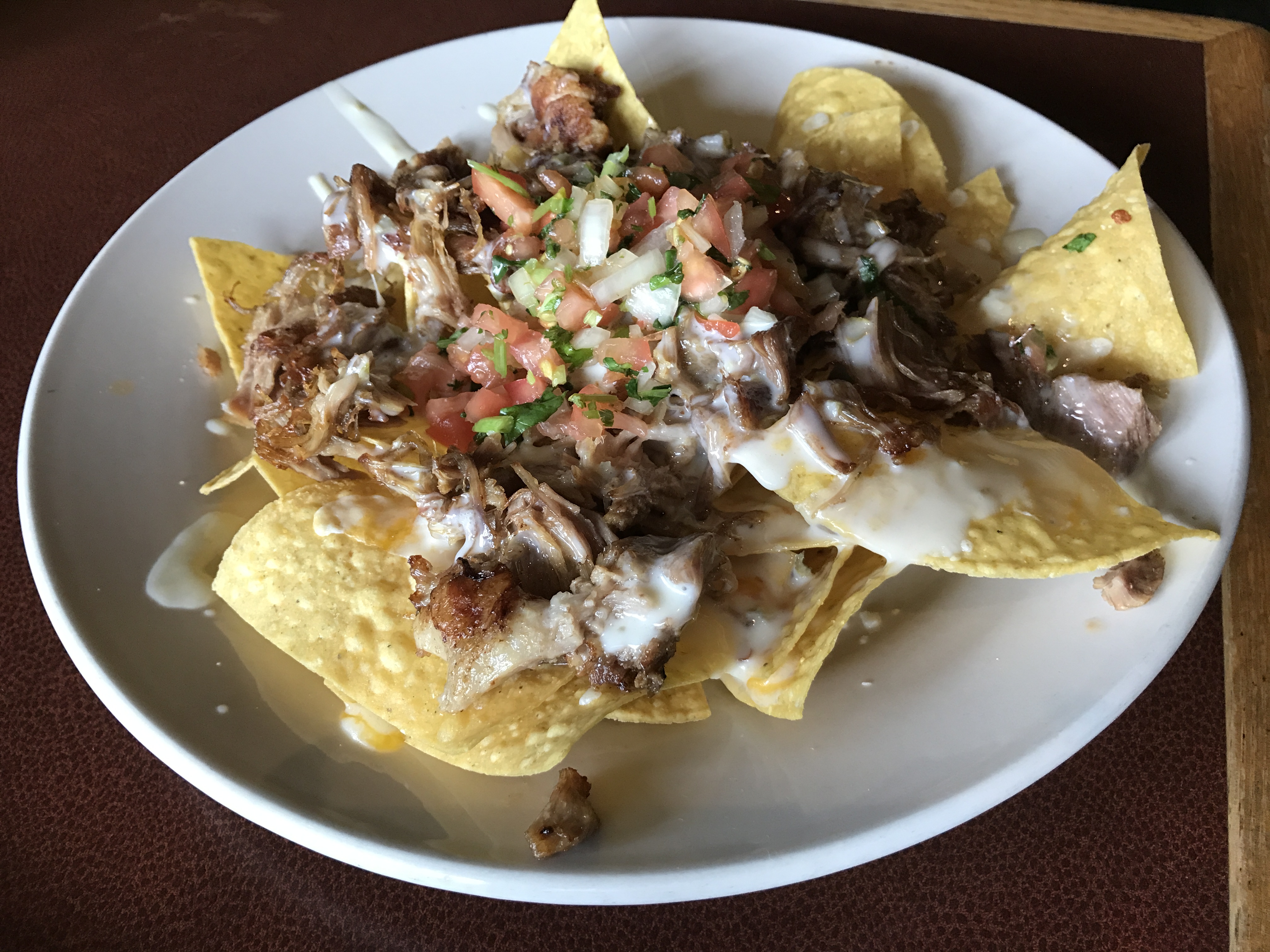 Order Carnitas Nachos food online from Blue Agave Mexican Bar & Grill store, Greensboro on bringmethat.com