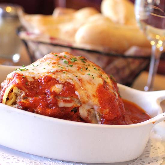 Order Homemade Meat Lasagna food online from Mama Theresa Pizzeria Restaurant store, Westbury on bringmethat.com