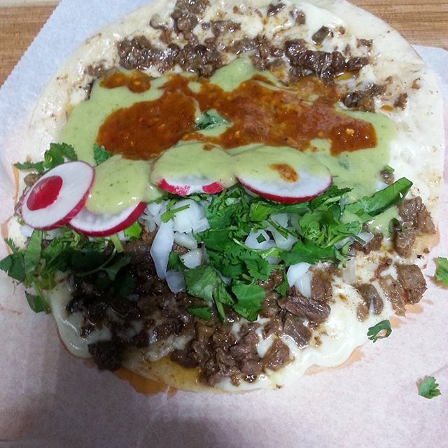Order Quesadilla with Any Meat food online from Tacos El Pelon store, San Jose on bringmethat.com