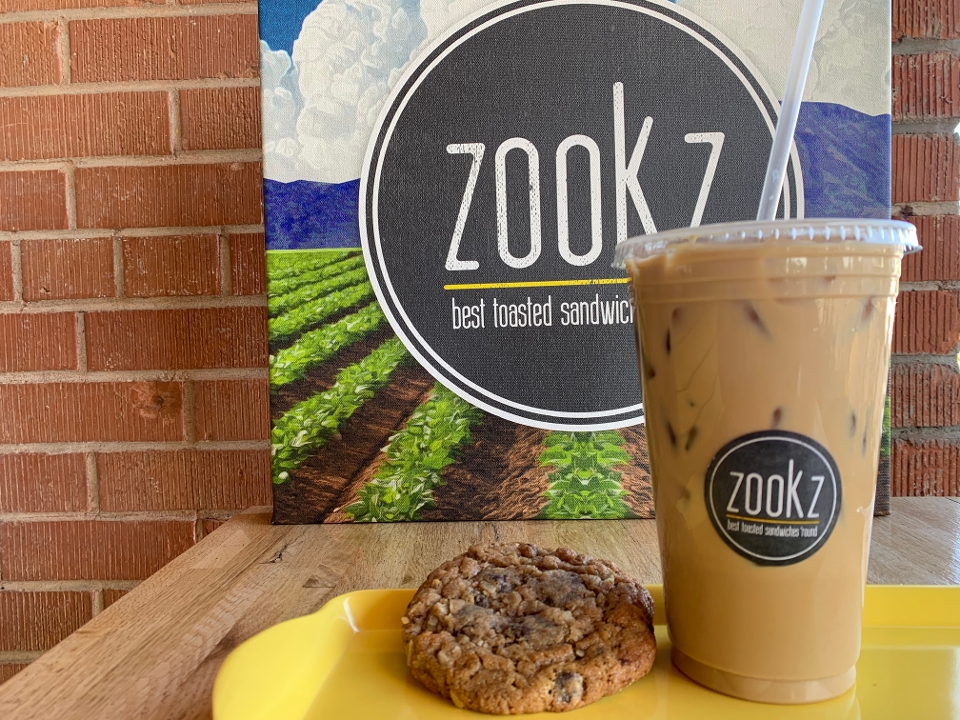 Order Large Iced Latte food online from Zookz-Sandwiches with an Edge store, Phoenix on bringmethat.com