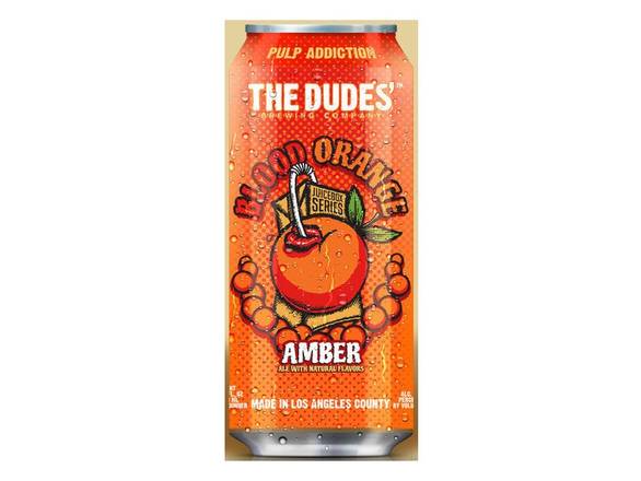 Order The Dudes' Blood Orange Amber Ale - 4x 16oz Cans food online from Prince Liquor store, Torrance on bringmethat.com