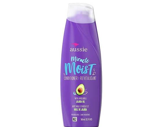 Order Aussie Miracle Moist Conditioner (360ml) food online from Trio Pharmacy store, Columbus on bringmethat.com