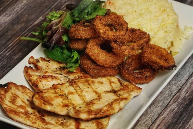 Order Grilled Chicken Platter food online from Holy Schnitzel store, New York on bringmethat.com