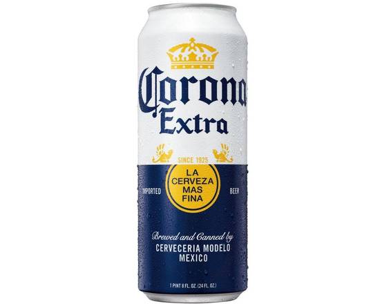 Order Corona Extra Mexican Lager Beer can, (24 fl oz) ,4.6% ABV food online from Pacific Liquor Market store, Bell Gardens on bringmethat.com