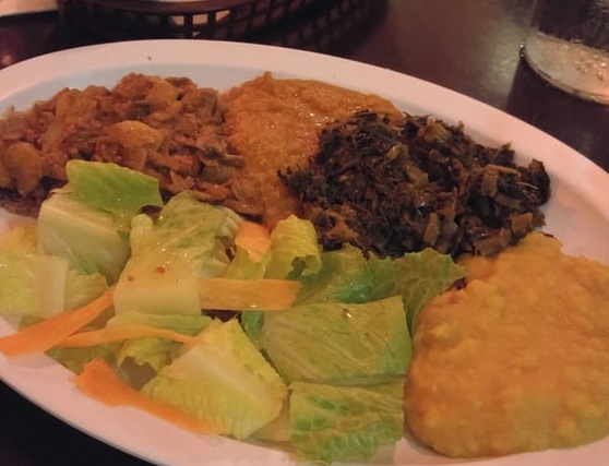 Order 24. Vegetarian Combo food online from New Eritrea Restaurant & Bar store, San Francisco on bringmethat.com
