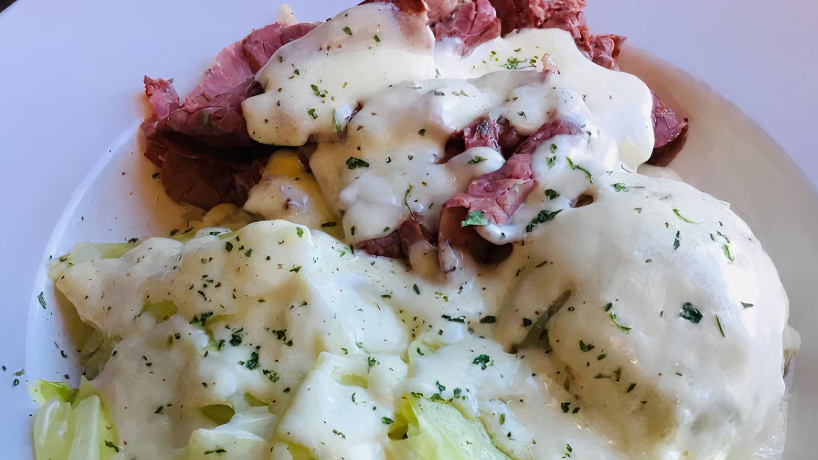 Order Corned Beef & Cabbage food online from The Dingle House Irish Pub store, West Chester on bringmethat.com