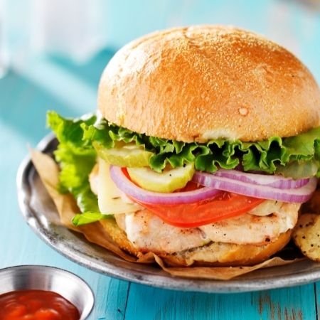 Order Grilled Chicken food online from Kirk's Steakburgers store, Palo Alto on bringmethat.com