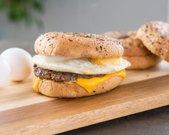 Order Sausage, Egg, & Cheese Bagel food online from The Pancake Snob store, Malvern on bringmethat.com