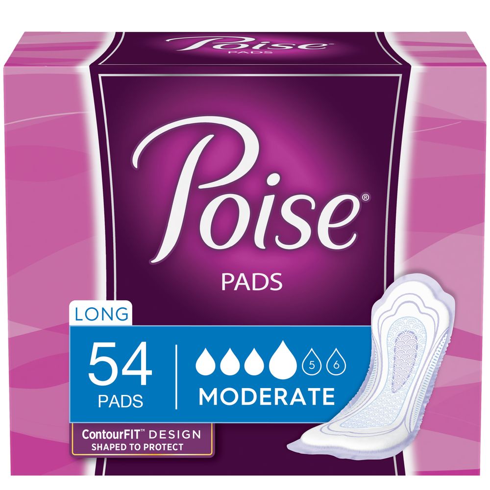 Order Poise Pads, Long Length, Moderate Absorbency - 54 ct food online from Rite Aid store, MILLER PLACE on bringmethat.com
