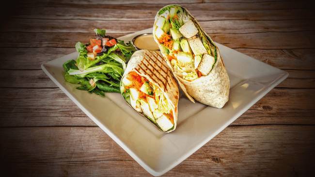 Order Veggie Crunch Wrap food online from Coupa Cafe store, Palo Alto on bringmethat.com