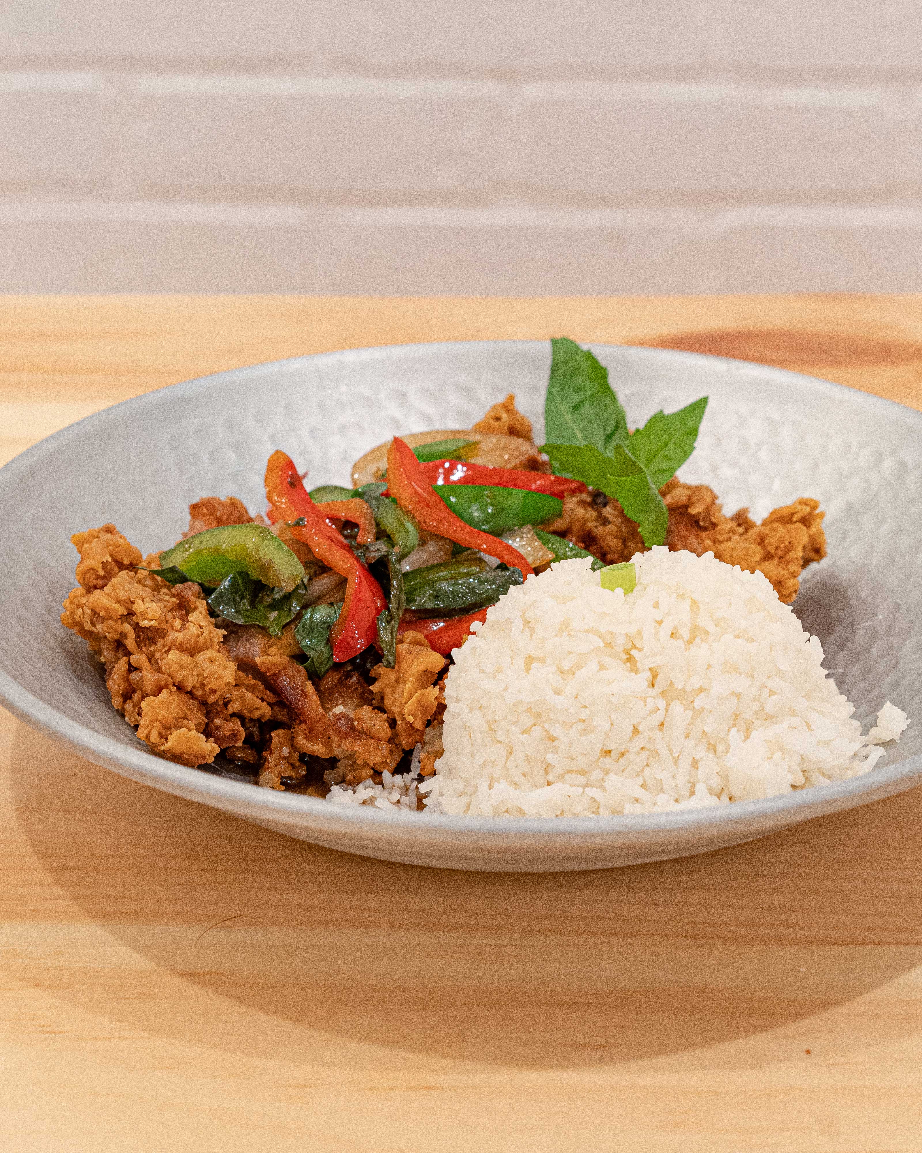 Order crispy chicken basil food online from Thai Saap kitchen store, Quincy on bringmethat.com