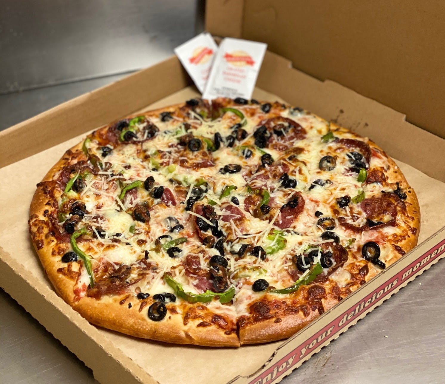 Order Combo Classico Pizza - Small 10" food online from Jojo's Pizzeria store, Sacramento on bringmethat.com