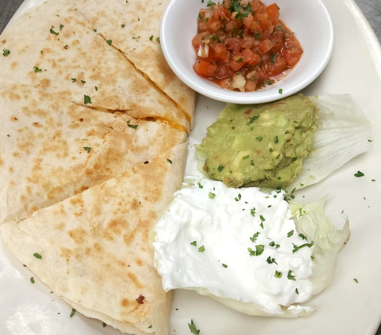 Order Cheese Quesadilla food online from Pinocchio store, Palm Springs on bringmethat.com