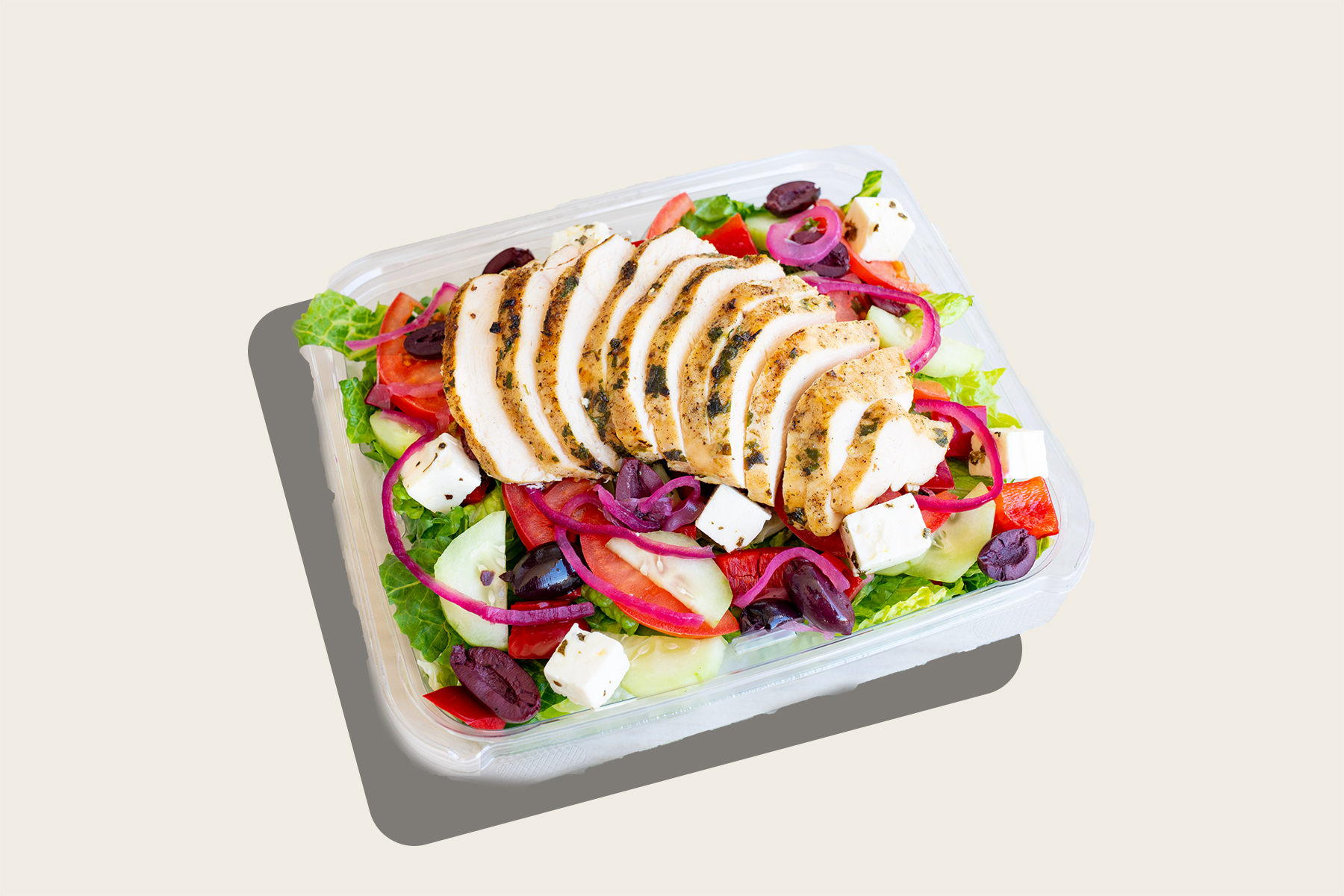 Order Greek Salad with Chicken food online from Proper Food store, New York on bringmethat.com
