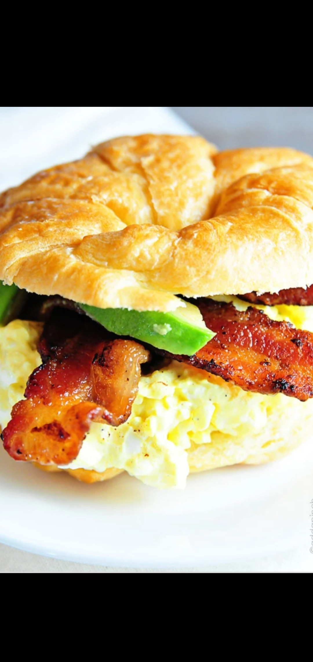 Order  Classic Egg Salad With Bacon And Avocado Gourmet Croissant Sandwich  food online from American Gourmet Foods Deli store, New York on bringmethat.com