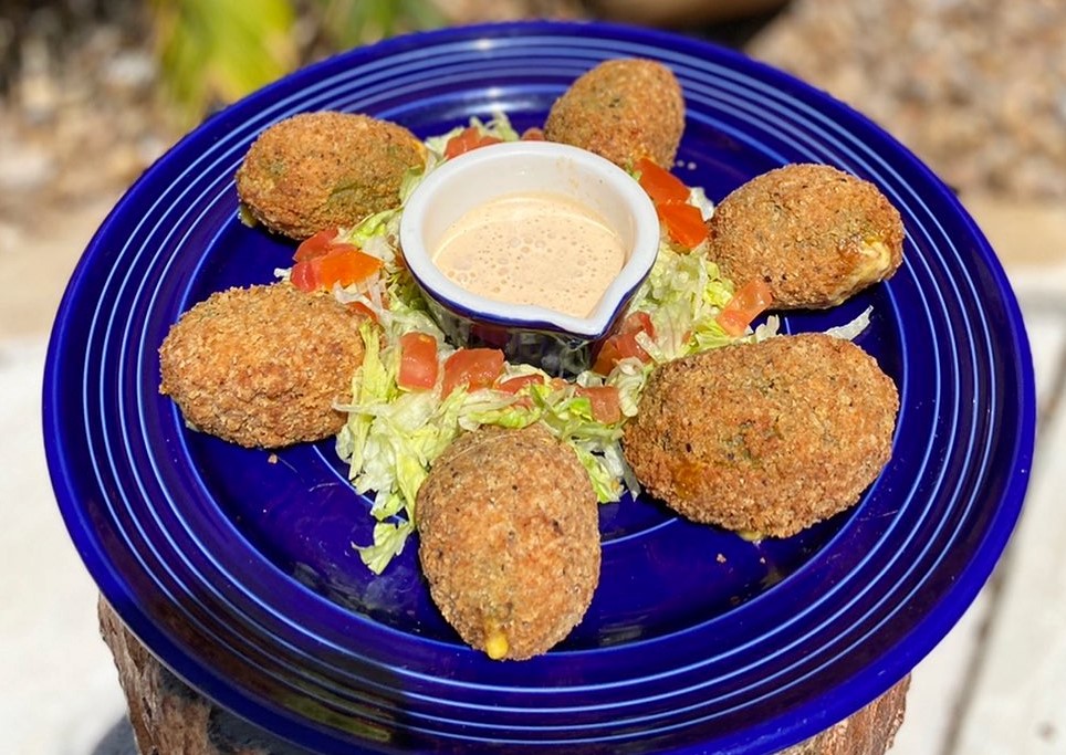 Order Pistolero Jalapeno Poppers food online from Vaqueros Cafe & Cantina store, Austin on bringmethat.com