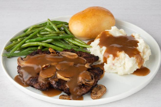 Order 10 oz. Chopped Steak* food online from Bakers Square Restaurant & Pies store, Palatine on bringmethat.com