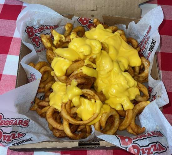 Order Curly Cheese Fries food online from Beggars Pizza store, Chicago on bringmethat.com