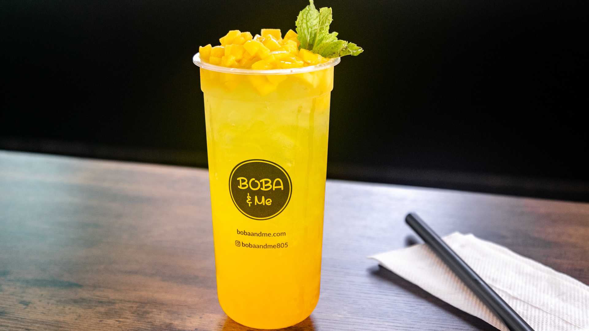 Order Passion Mango Refresher food online from Boba And Me store, Oxnard on bringmethat.com