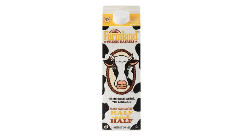 Order Farmland Fresh Dairies Ultra pasteurized Half and half Quart food online from Route 7 Food Mart store, Norwalk on bringmethat.com