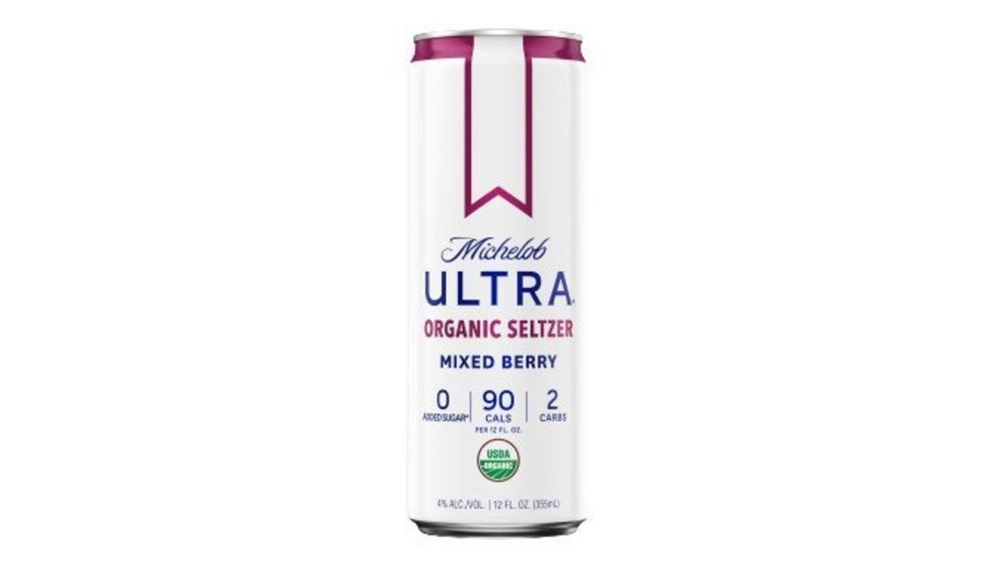 Order Michelob Ultra Organic Seltzer Wild Berry 25oz Can food online from Plaza Market store, Baldwin Park on bringmethat.com
