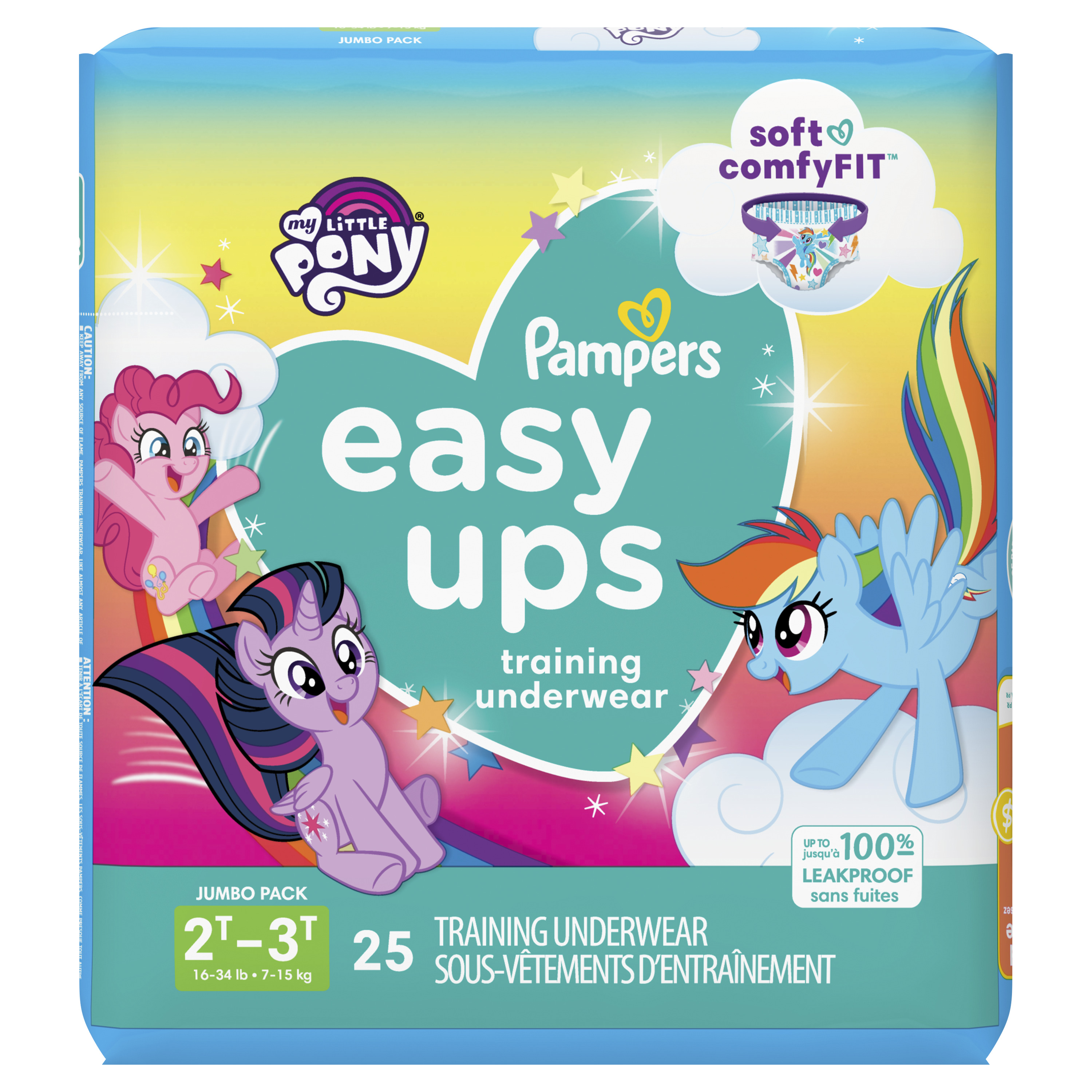 Order Pampers Easy Ups Training Underwear for Girls - Size 4, 2T-3T, 25 ct food online from Rite Aid store, MILLER PLACE on bringmethat.com