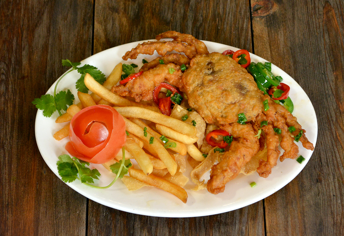Order Soft-Shelled Crab with French Fries food online from Chinatown Restaurant store, San Francisco on bringmethat.com