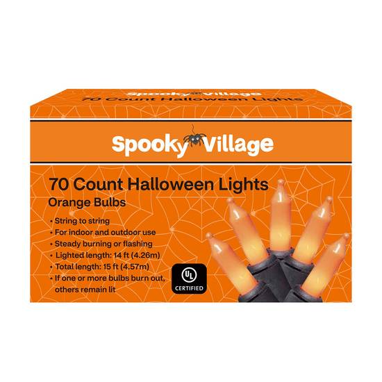 Order Spooky Village Halloween Lights, Orange, 70 ct, 15ft food online from CVS store, ANTHEM on bringmethat.com