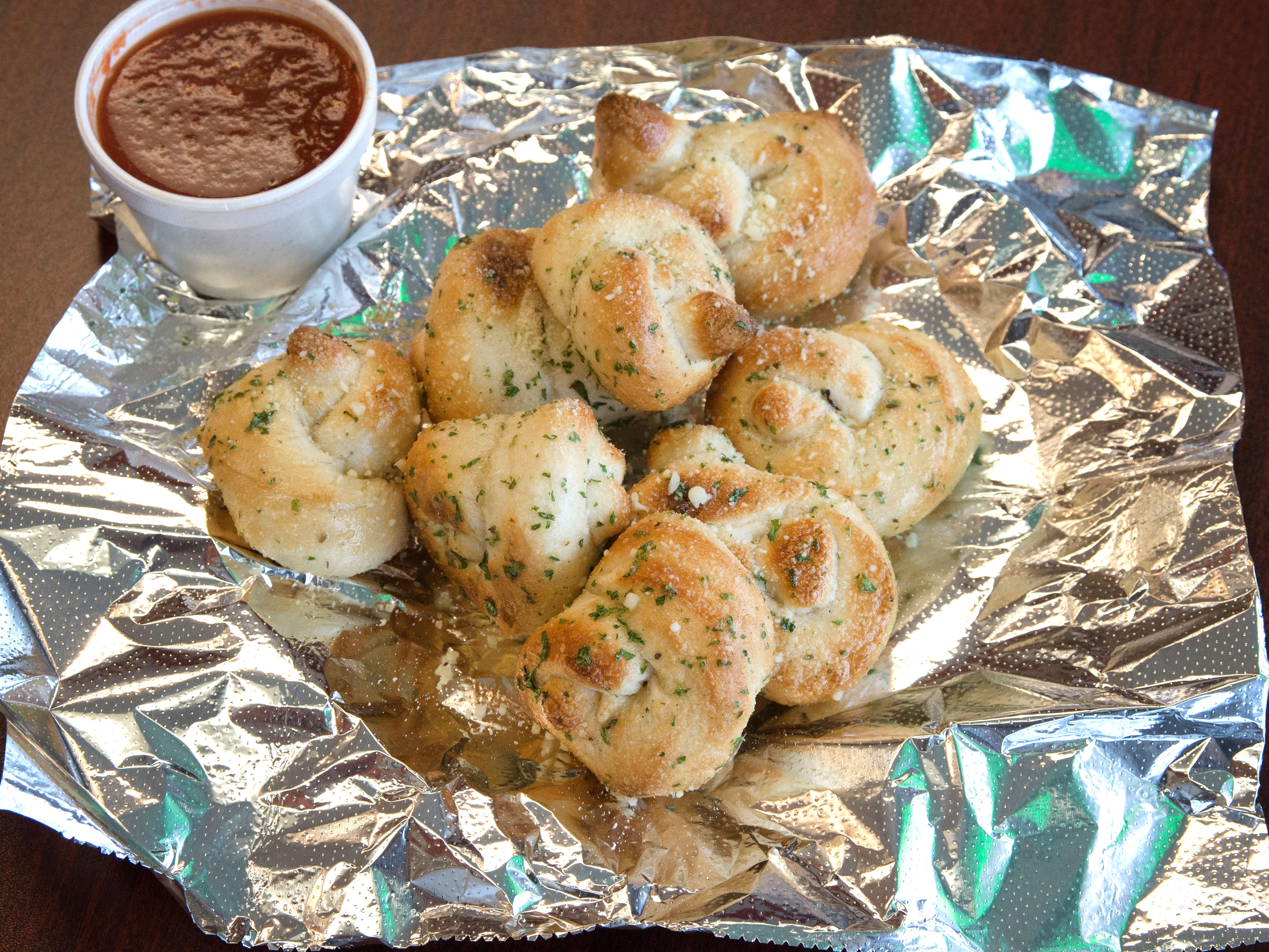 Order 5 Garlic Knots food online from Milano Pizza store, Albany on bringmethat.com