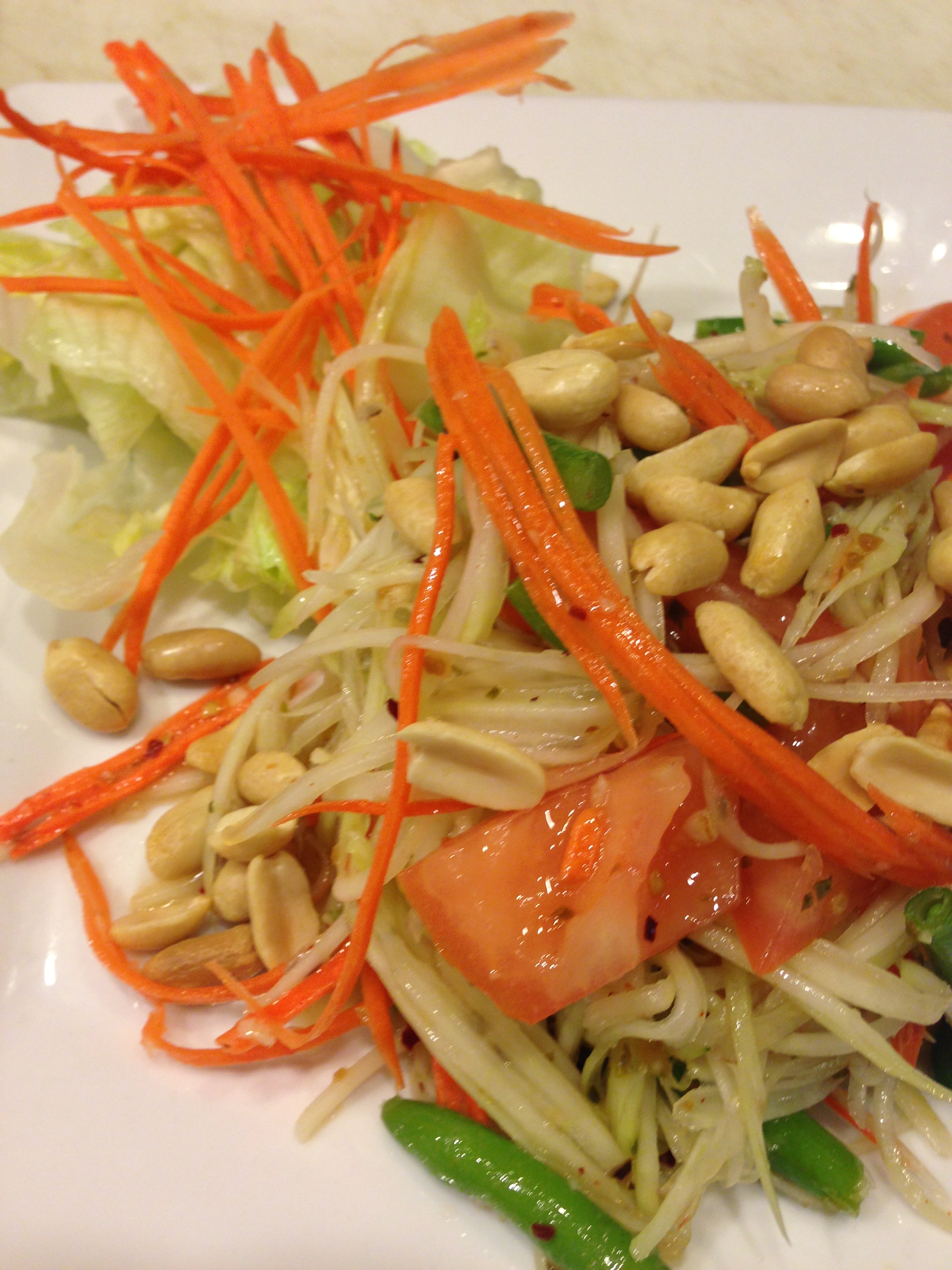 Order S11. Papaya Salad food online from S!!! Thai Food store, Temecula on bringmethat.com