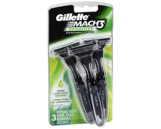 Order Gillette MACH3 Sensitive Disposable Razors food online from Scripx Pharmacy store, Plano on bringmethat.com