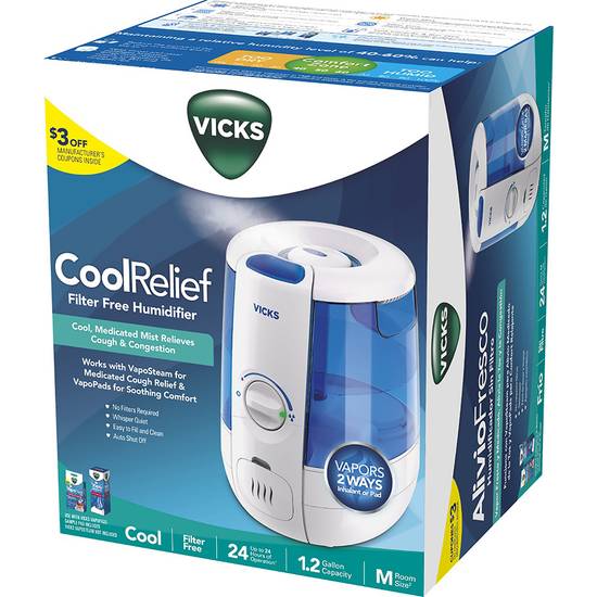 Order Vicks 1.2 gal CoolRelief Filter Free Humidifier (1 ct) food online from Rite Aid store, WILMINGTON on bringmethat.com