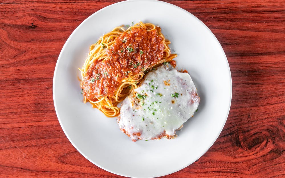 Order Chicken Parmigiana Lunch - Lunch food online from Bellissimo store, Colleyville on bringmethat.com