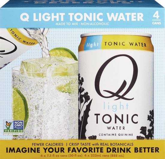 Order Q Mixers Light Tonic Water, 7.5 OZ Cans, 4 CT food online from Cvs store, PHOENIX on bringmethat.com