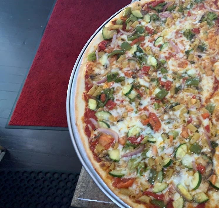 Order Grilled Veggie Lovers Pizza - Personal (8 Slices) food online from 4 Brothers Pizzeria & Restaurant store, Greenwood Lake on bringmethat.com