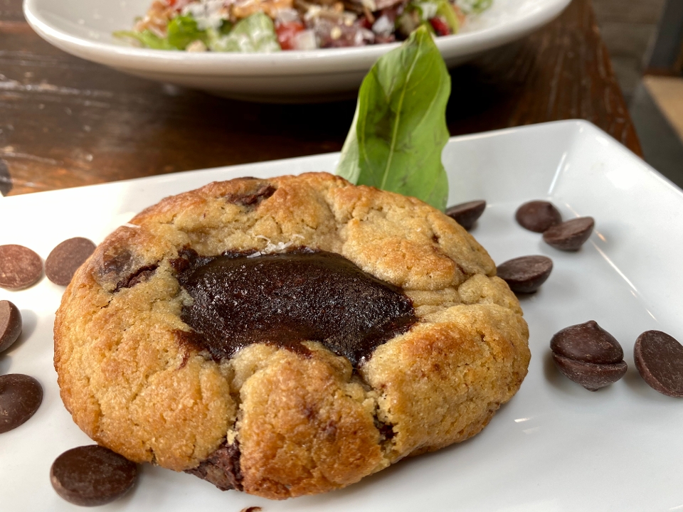 Order Brownie Stuffed Chocolate Chip Cookie food online from Rise Pizzeria store, Burlingame on bringmethat.com