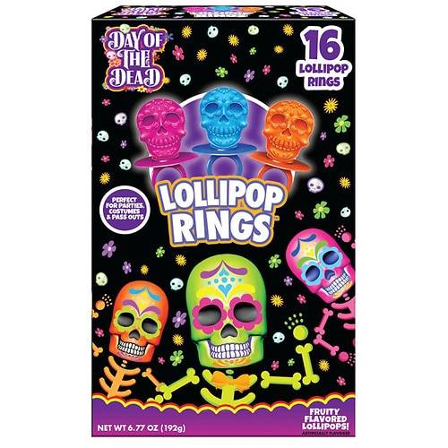 Order IMAGININGS Halloween, Day of the Dead Lollipop Rings - 0.42 oz x 16 pack food online from Walgreens store, Southlake on bringmethat.com
