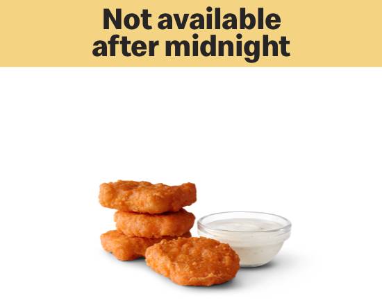 Order 4 Piece Spicy McNuggets  food online from Mcdonald store, Batesville on bringmethat.com